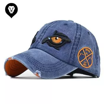 Новая популярная бейсболка с вышивкой глаз и вышивкой в виде мультяшных глаз, кепка с вышивкой в виде глаз Adjustable чёрный