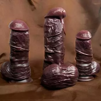 Новая популярная черная имитация толстой поддельной Yangty Liquidsensitive Silicone мягкая высокоэластичная чувствительность к прикосновениям реалистичная игрушка черного кофейного темного цвета Daegu S