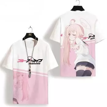 Новая популярная ролевая игра Blue Archive Unisex футболка 3D принт мужчины женщины аниме мультфильм TopFashion Harajuku короткий рукав футболка XS