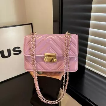 Новая популярная сумка женская модная повседневная сумка через плечо простая модная косая сумка повседневная ретро маленькая квадратная сумка чёрный