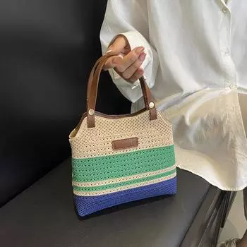 Новая популярная высококачественная и изысканная сумка через плечо из плетеной травы, сумка на одно плечо, женский подарок для поездок на работу и отдыха
