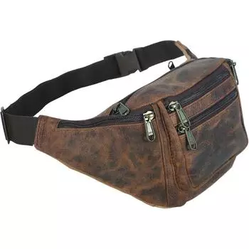 Новая поясная сумка из кожи буйвола премиум-класса, многофункциональная, набедренная, дорожная сумка для женщин и мужчин 8*8*1.5 коричневый