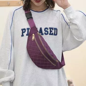 Новая поясная сумка с вышивкой. Модная и простая мужская и женская нагрудная сумка через плечо. Большая вместительная поясная сумка для кассира. Многоцелевая спортивная поясная сумка.