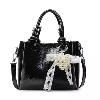 Новая портативная сумка-ведро Женская повседневная универсальная на плечо/мессенджер чёрный