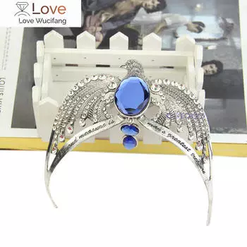 Новая потерянная диадема тиара хрустальная корона крестраж косплей реквизит Length 30cm, width 14cm серебряный