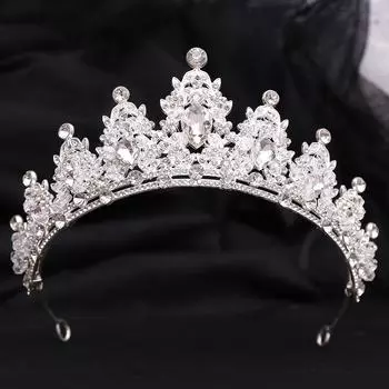 Новая повязка на голову для свадьбы и дня рождения, многоцветная свадебная корона в стиле барокко с хрустальными листьями, вышитая вручную.