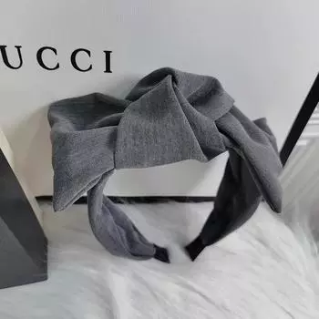 Новая повязка на голову, зарубежный стиль, высококлассный бант, повязка на макушку, расширенное и увеличенное украшение, женская заколка.