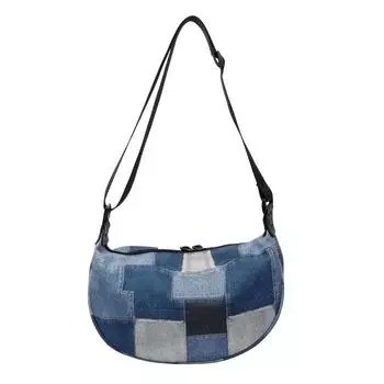Новая повседневная джинсовая сумка, модная универсальная клетчатая сумка большого объема, женская модная крутая дорожная персонализированная сумка-мессенджер чёрный