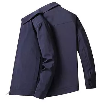 Новая повседневная куртка весна и осень для людей среднего и пожилого возраста, пальто для папы, деловая мужская одежда больших размеров для папы M