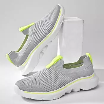 Новая повседневная обувь, мужские спортивные носки хорошего качества, прогулочные кроссовки, мужские удобные мягкие лоферы, дышащие легкие кроссовки для мужчин 38 серый