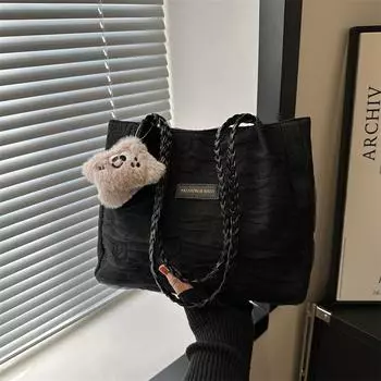 Новая повседневная однотонная большая вместительная модная плетеная сумка на плечо с ремешками под мышкой на одно плечо для женщин separate bag