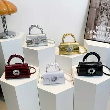 Новая повседневная простая сумка модная и красивая индивидуальная сумка женская фактурная квадратная сумка на одно плечо