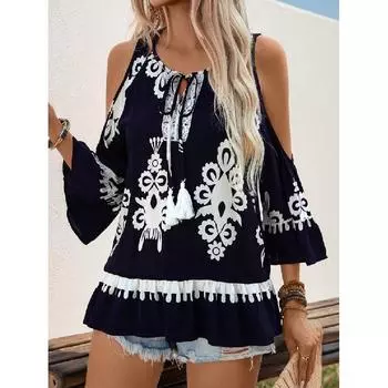 Новая повседневная сексуальная облегающая рубашка Y2k Base Shirt женская повседневная свободная футболка с длинными рукавами S темно-синий