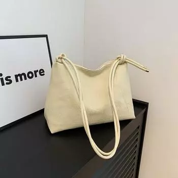 Новая повседневная сумка через плечо большой вместимости, красивая персонализированная сумка для поездок на работу, женская летняя модная простая сумка-тоут 2024 года чёрный