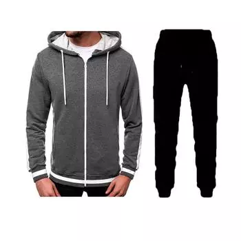 Новая повседневная толстовка с капюшоном на молнии, куртка, мужской кардиган в цветных блоках M