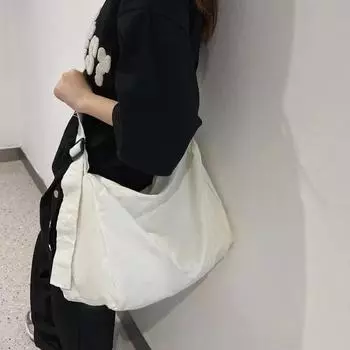 Новая повседневная женская сумка-мессенджер из холста, высококачественная винтажная подростковая сумка через плечо, однотонная сумка через плечо