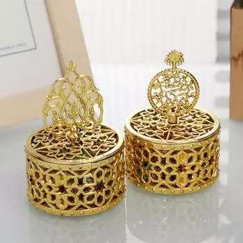 Новая позолоченная маленькая коробка креативное портативное хранилище для подарка в виде полной луны пластиковая коробка для конфет подарочная коробка коробка для упаковки шоколада