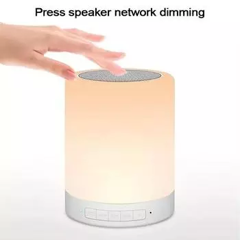 Новая прикроватная настольная лампа, беспроводная Bluetooth с динамиком, сенсорная подсветка, красочная светодиодная настольная лампа с ночным затемнением для подарка ребенку RGB белый