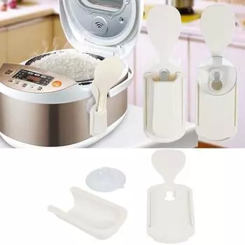 Новая присоска в стиле присоски, пластиковая ложка для риса, лопаточка, подвесной держатель, стойка