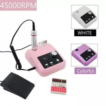 Новая профессиональная высококачественная электрическая дрель для ногтей 45000 об/мин, аккумуляторная шлифовальная машинка для ногтей, полировка гелевых ногтей для различных сценариев