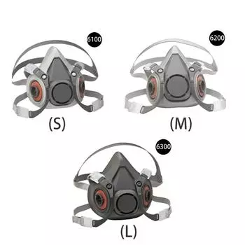 Новая промышленная полумаска для лица 6100/6200/6300, пылегазовая респираторная маска для покраски, распыления, полировки, безопасности труда, маска для женщин и мужчин
