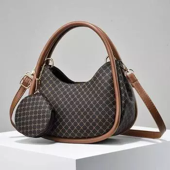 Новая простая модная элегантная женская сумка через плечо большой емкости с тиснением, легкая роскошная сумка подмышки для меньшинств