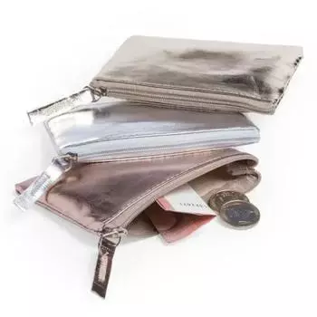 Новая простая модная водонепроницаемая сумка для монет золотого, серебряного цвета из искусственной кожи, кошелек для монет, портативный держатель для карт, чехол для монет, наушников серебряный