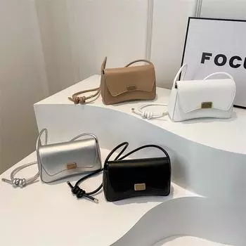 Новая простая повседневная однотонная сумка подмышкой для женщин в городском стиле, модная сумка на плечо с косым ремешком для женщин