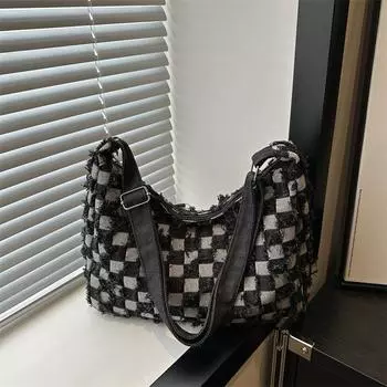 Новая простая повседневная сумка-тоут с текстурой, маленькая сумка, женская летняя трендовая сумка через плечо, модная сумка через подмышку