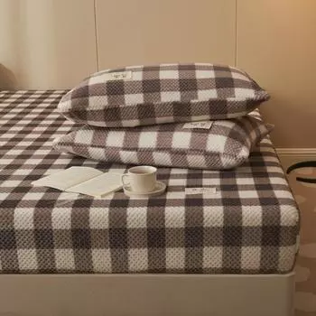 Новая простыня на подкладке из бобового флиса без принта, универсальный защитный чехол для матраса, покрывало Simmons, теплая и приятная для кожи наческа 120*200cm
