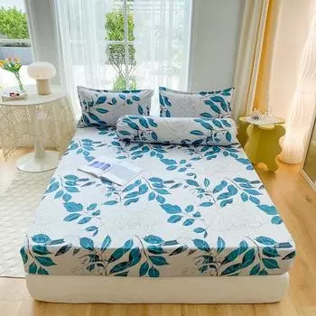 Новая простыня с принтом, наматрасник, простыня с резинкой, нескользящая простыня, пылезащитный чехол для матраса Sheet 120x200x25cm
