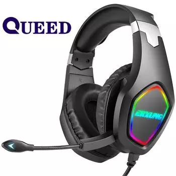 Новая проводная гарнитура для киберспорта, монтируемая на голове, 3,5-проводное управление, светоизлучающая компьютерная игра