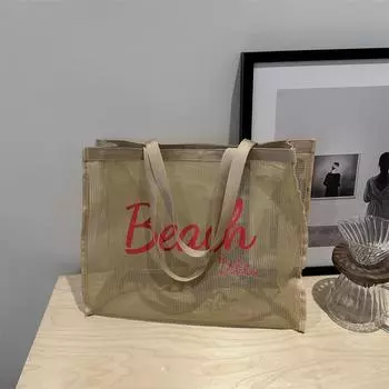 Новая прозрачная и красивая летняя модная пляжная сумка-тоут, повседневная сумка через плечо большой емкости