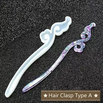 Новая прозрачная силиконовая шпилька специальная форма для смолы DIY украшения для волос формы для изготовления эпоксидной смолы формы A