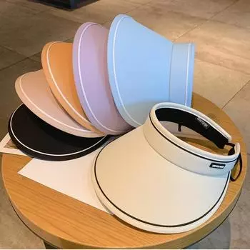 Новая пустая верхняя шляпа от солнца солнцезащитный козырек солнцезащитная шляпа оптовая продажа женская летняя универсальная УФ-анти-УФ солнцезащитная шляпа