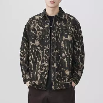 Новая японская ретро весенняя рубашка с длинным рукавом в стиле кэжуал, мужская рубашка из чистого хлопка в американском стиле M