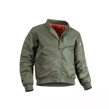 Новая рабочая куртка-бейсболка свободного покроя из двух частей с воротником-стойкой, в стиле пилота, весна-осень, в стиле «американский ретро» M чёрный