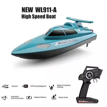 Новая радиоуправляемая лодка WL911-A, 21 км/ч, высокоскоростная лодка, водонепроницаемые игрушки, 2,4 ГГц, перезаряжаемый пульт дистанционного управления, подарок для детей