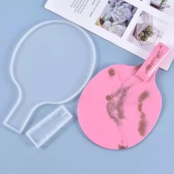 Новая ракетка для настольного тенниса, силиконовая форма, сделай сам, ручная работа, изготовление форм для подставок из эпоксидной смолы, поставки