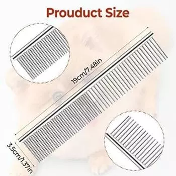 Новая расческа для собак, длинная густая щетка для удаления шерсти, нержавеющая сталь, легкие расчески для ухода за лохматыми собаками и кошками