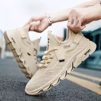 Новая распродажа, легкие мужские кроссовки, удобные кроссовки с дышащей сеткой, модная мужская повседневная обувь 39