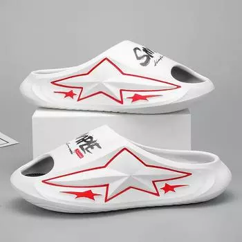 Новая распродажа удобных мужских тапочек Eva сандалии с толстой подошвой для мужчин летние пляжные индивидуальные новые стильные нескользящие мужские туфли 36 чёрный