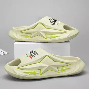 Новая распродажа удобных мужских тапочек Eva сандалии с толстой подошвой для мужчин летние пляжные индивидуальные новые стильные нескользящие мужские туфли 36 чёрный