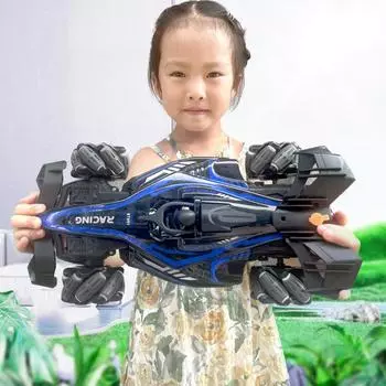 Новая RC машинка со светодиодной подсветкой 2.4G радиоуправляемые машины спортивные скоростные гоночные машины RC часы жест F1 Formula Racing мальчики игрушечный суперкар 1 Battery красный