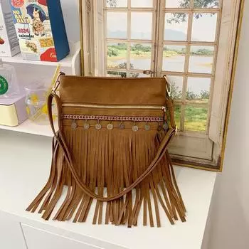 Новая ретро дорожная фотография кисточка диагональная сумка сумка для мобильного телефона универсальная сумка через плечо сумка-мессенджер коричневый