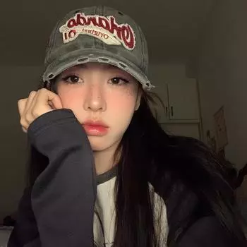 Новая ретро модная старая английская вышитая бейсболка с изображением лица маленькая с короткими полями солнцезащитная повседневная джинсовая кепка женская Adjustable темно-синий