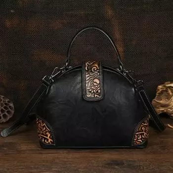 Новая ретро повседневная простая женская сумка на каждый день оригинальная тисненая сумка через плечо ручной работы красный