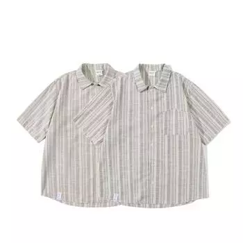 Новая ретро-рубашка для летней мужской одежды, свободный и нишевый дизайн для студентов, забавный мужской топ для верхней одежды M хаки