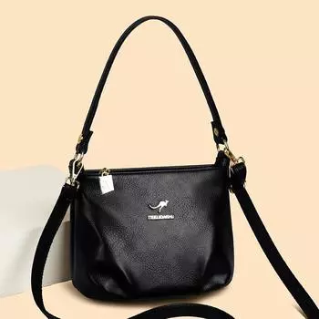 Новая ретро сумка через плечо для женщин мягкая кожаная текстура большая вместительная сумка через плечо для женщин маленькая квадратная сумка практичная