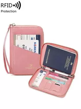 Новая ретро-сумка для паспорта для мужчин и женщин, модная обложка для паспорта с RFID, многофункциональная, зажим для паспорта из искусственной кожи, дорожные аксессуары